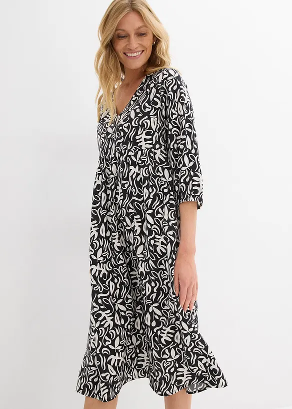 Robe midi en viscose fluide, bonprix