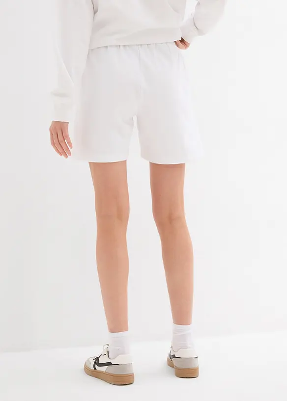 Short en molleton avec broderie, bonprix