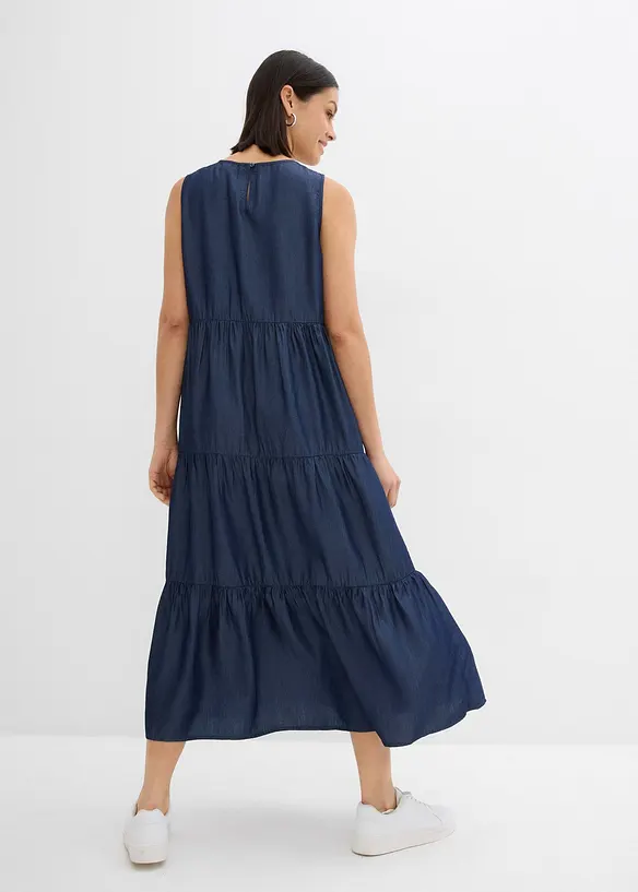 Robe midi en Lyocell lisse, bonprix