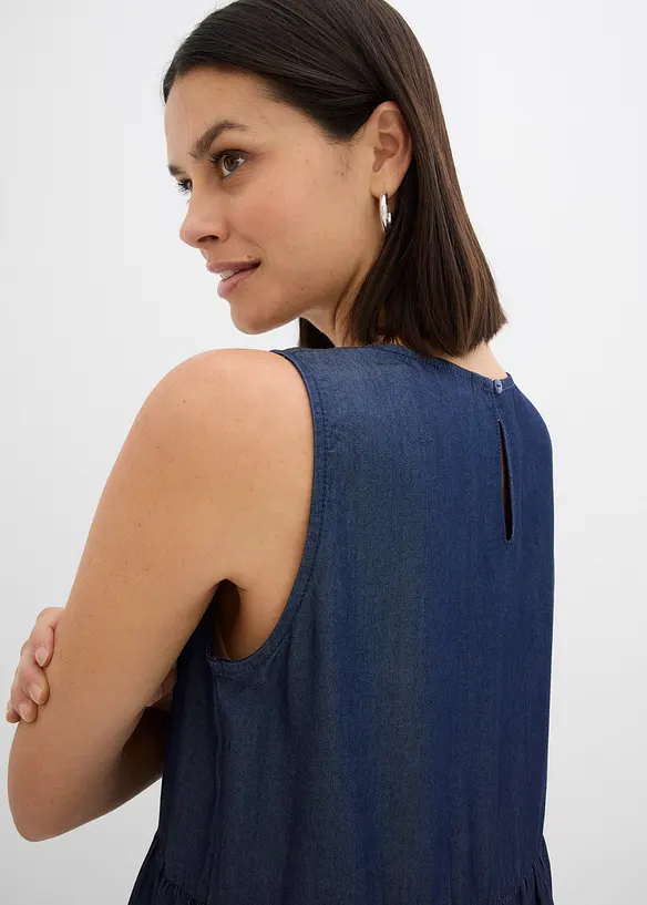 Robe midi en Lyocell lisse, bonprix