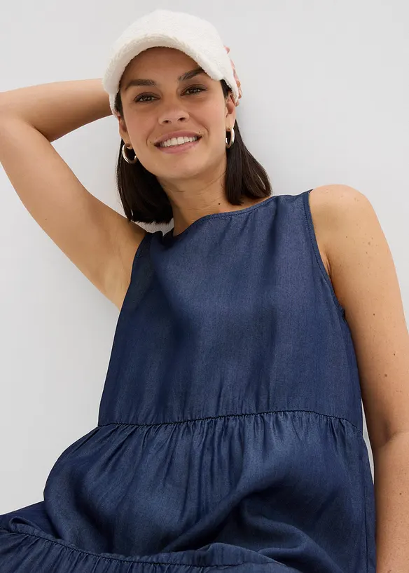 Robe midi en Lyocell lisse, bonprix