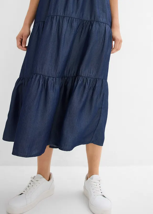 Robe midi en Lyocell lisse, bonprix