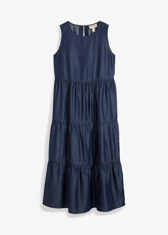 Robe midi en Lyocell lisse, bonprix