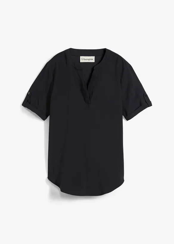 Blouse manches courtes en viscose m&eacute;lang&eacute;e, bonprix