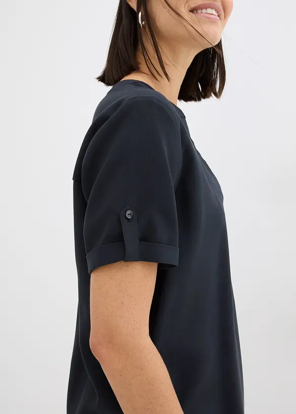 Blouse manches courtes en viscose m&eacute;lang&eacute;e, bonprix