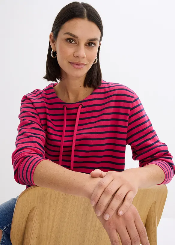 Sweat-shirt en mati&egrave;re textur&eacute;e, bonprix