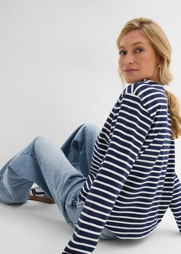 Sweat-shirt en matière texturée, bonprix