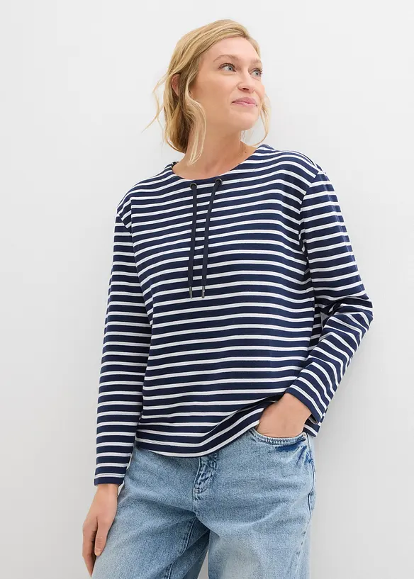 Sweat-shirt en matière texturée, bonprix