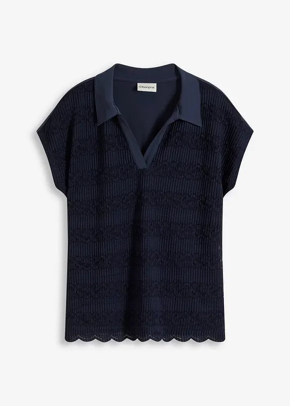 Polo avec dentelle, bonprix