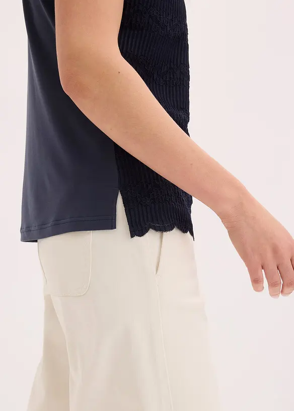 Polo avec dentelle, bonprix