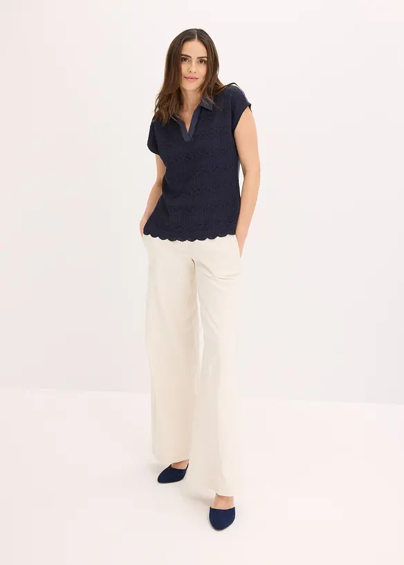 Polo avec dentelle, bonprix