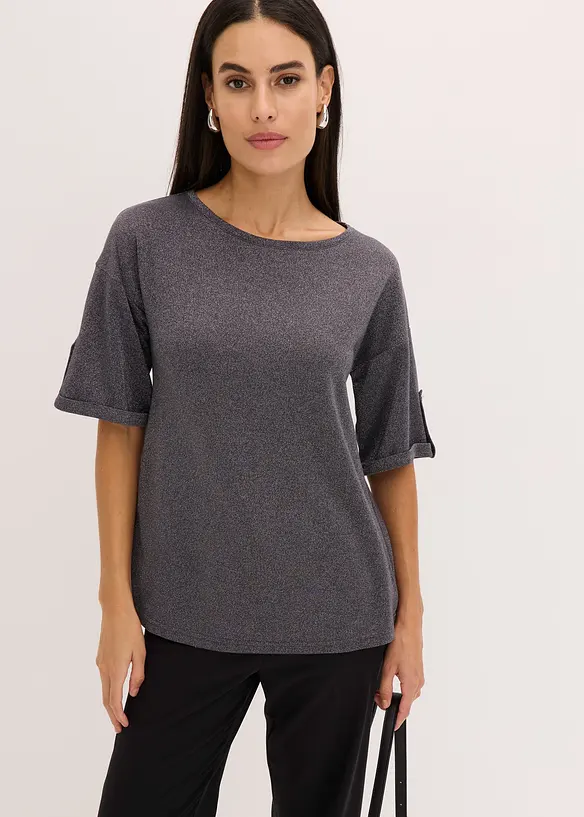 T-shirt en viscose à imprimé brillant, bonprix