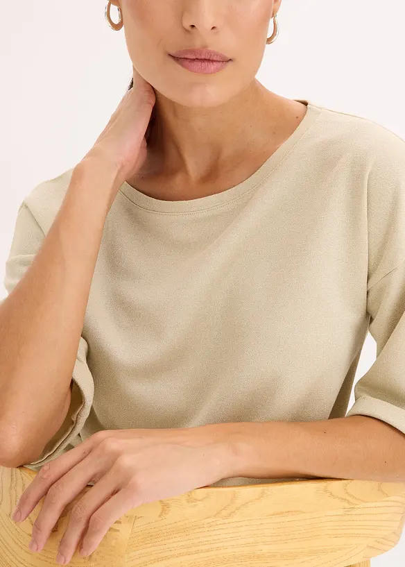 T-shirt en viscose à imprimé brillant, bonprix