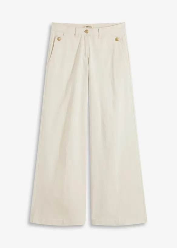 Pantalon large en matière extensible, bonprix