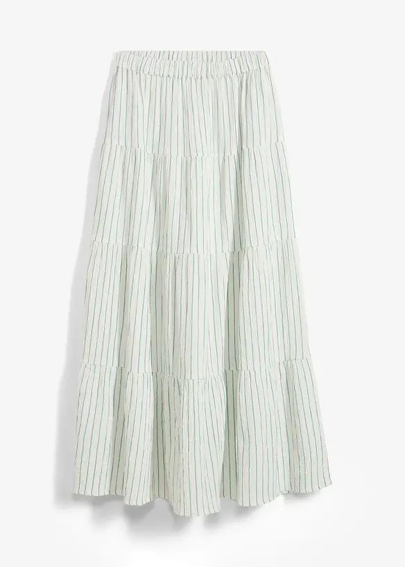 Jupe longue ray&eacute;e, 100% coton, bonprix