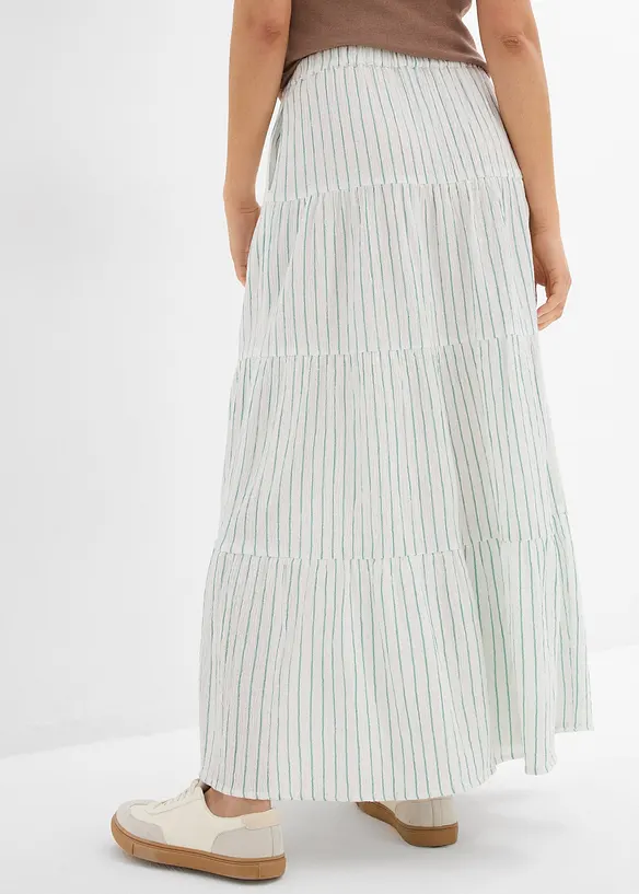 Jupe longue ray&eacute;e, 100% coton, bonprix