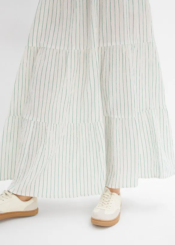 Jupe longue ray&eacute;e, 100% coton, bonprix