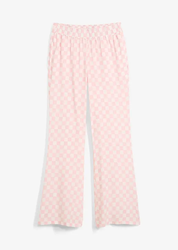 Pantalon ample à carreaux, en viscose fluide, bonprix