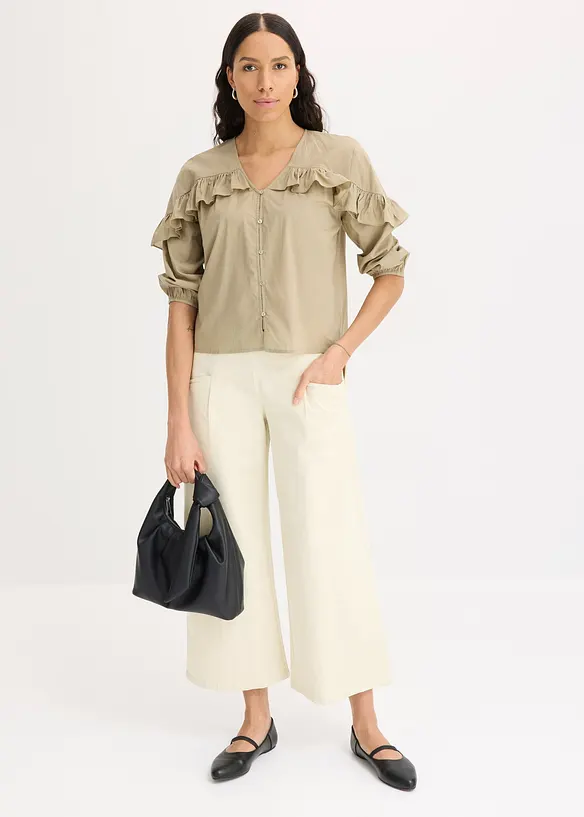 Léger chemisier à volants, bonprix