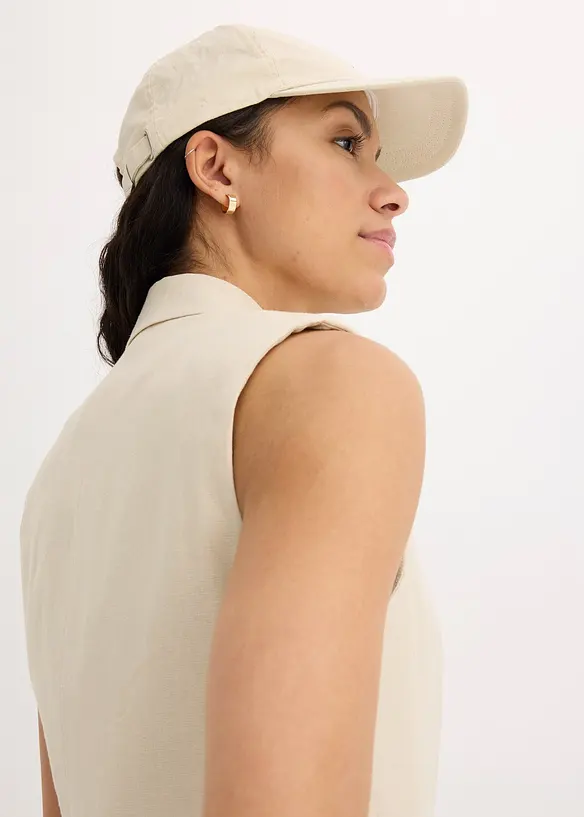 Blazer sans manches en lin mélangé, bonprix