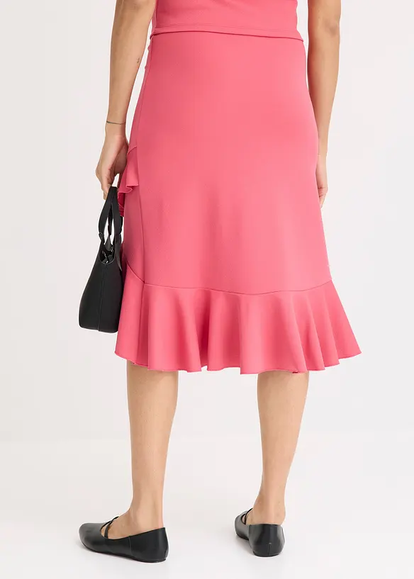 Jupe en jersey &agrave; volants, bonprix