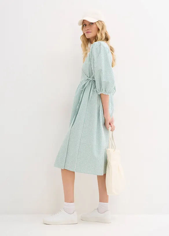 Robe portefeuille en matière texturée, bonprix