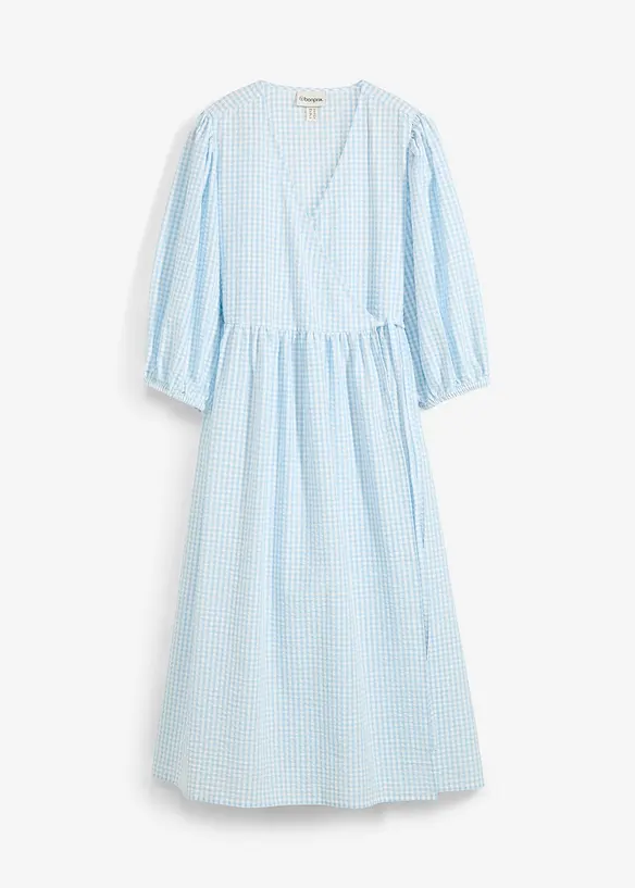 Robe portefeuille en matière texturée, bonprix