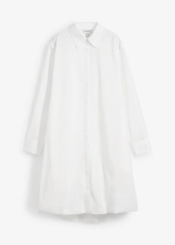 Robe-chemise 100% coton &agrave; base boule, bonprix