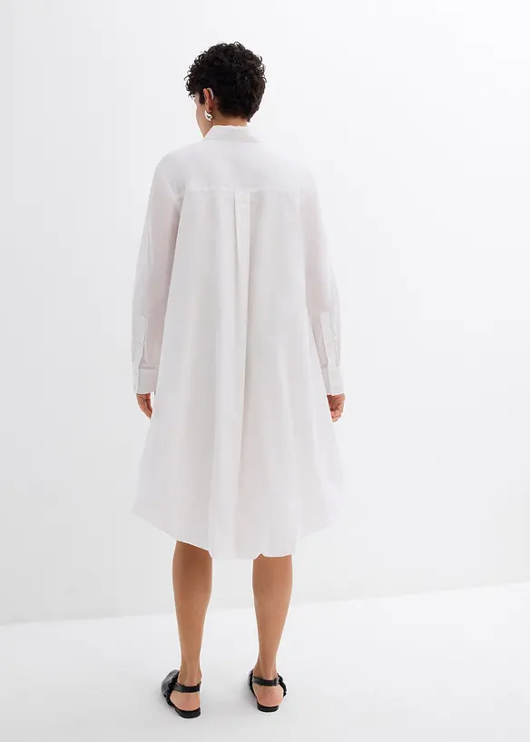Robe-chemise 100% coton &agrave; base boule, bonprix