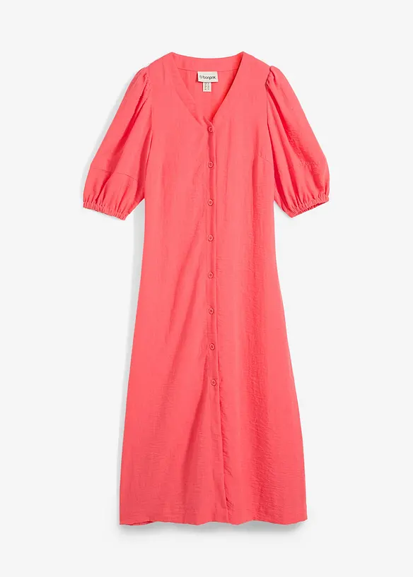 Robe midi évasée à manches bouffantes, bonprix