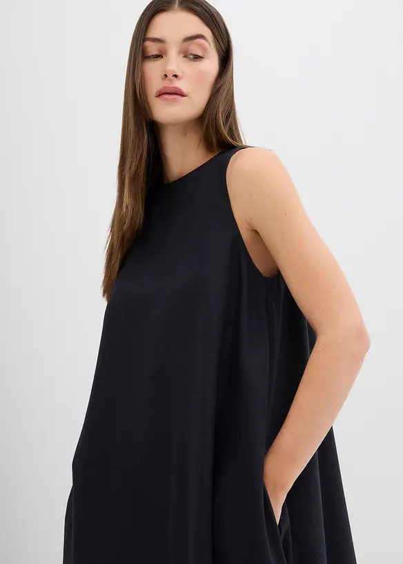 Robe midi évasée en viscose mélangée, bonprix