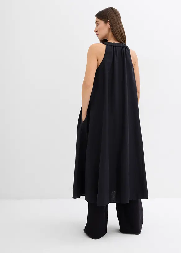 Robe midi évasée en viscose mélangée, bonprix