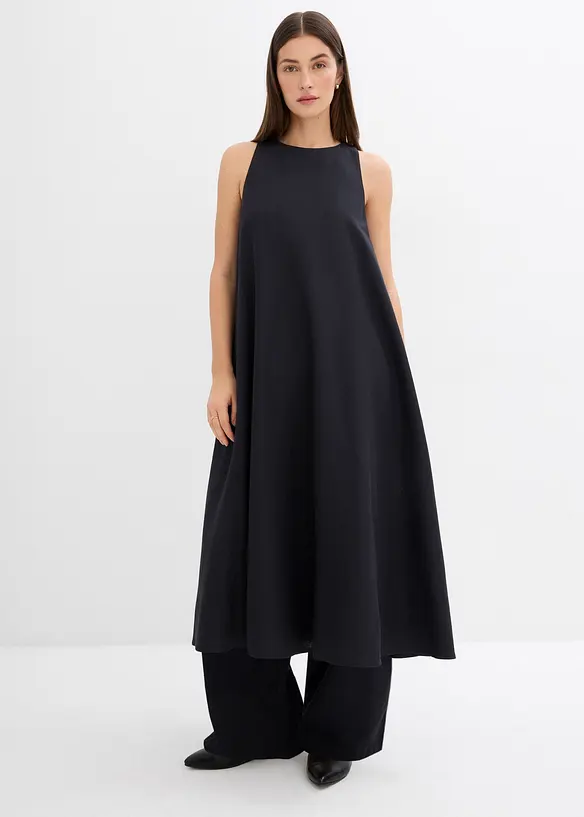 Robe midi évasée en viscose mélangée, bonprix