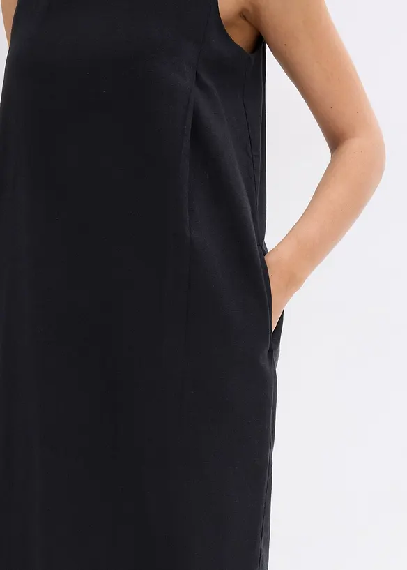Robe longue à poches latérales en viscose mélangée, bonprix