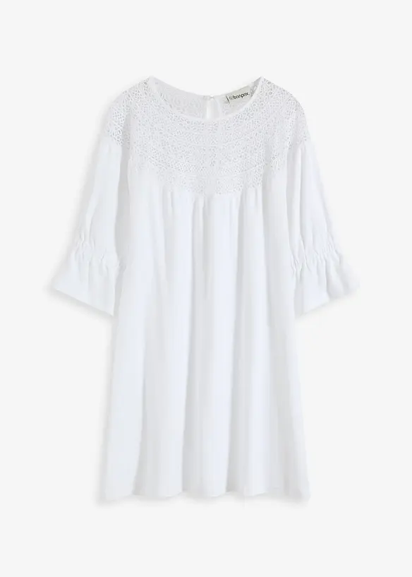 Robe en jersey avec dentelle au crochet, bonprix