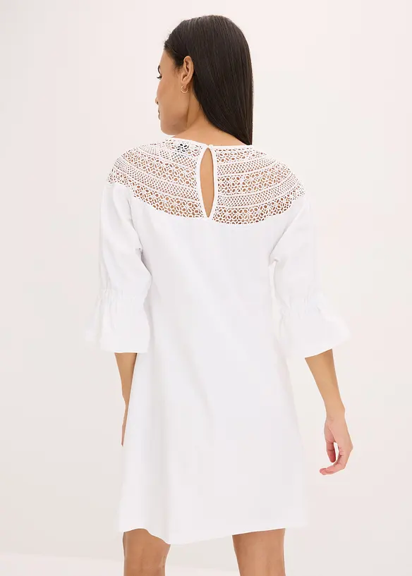 Robe en jersey avec dentelle au crochet, bonprix