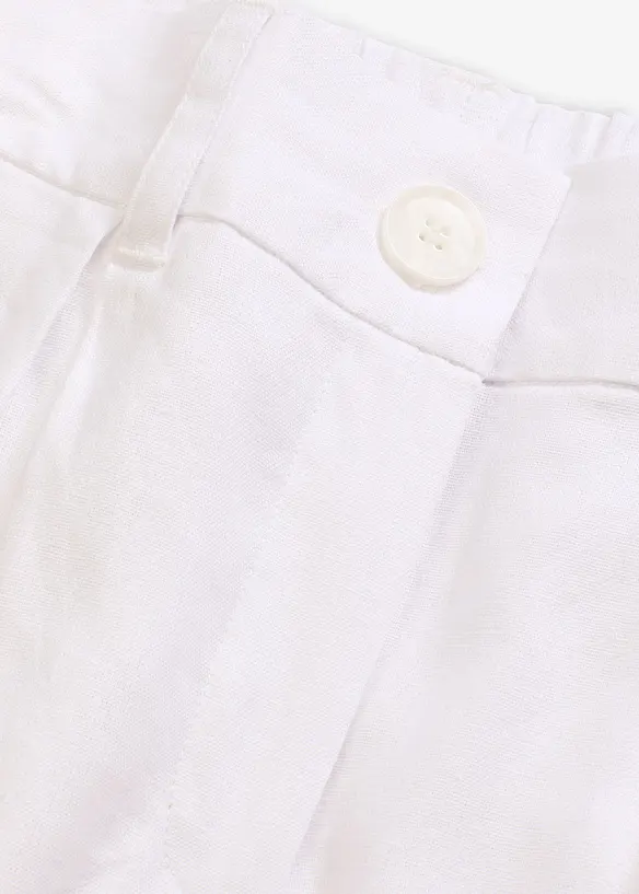 Bermuda large en lin mélangé aérien, bonprix