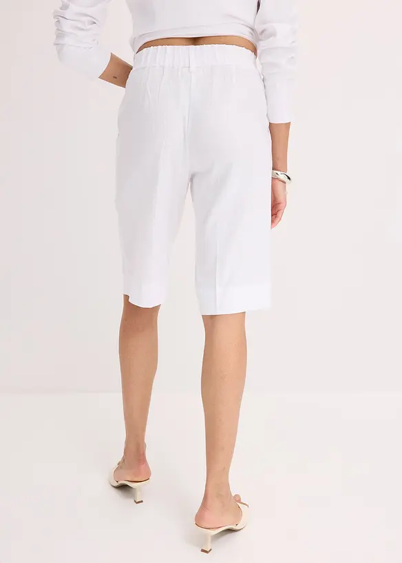 Bermuda large en lin mélangé aérien, bonprix