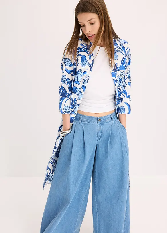 Robe-chemise en coton mélangé, bonprix