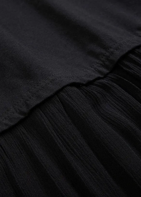 Robe longue bi-matière, bonprix