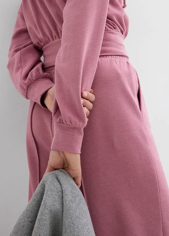 Sweat zippé à capuche en coton mélangé, cropped, bonprix