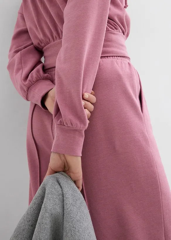 Sweat zippé à capuche en coton mélangé, cropped, bonprix