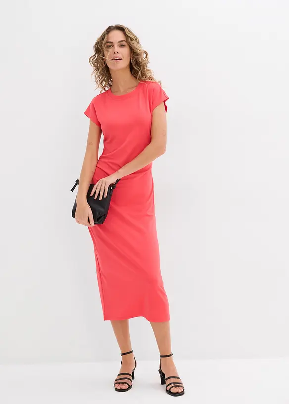 Robe midi en douce viscose mélangée, bonprix