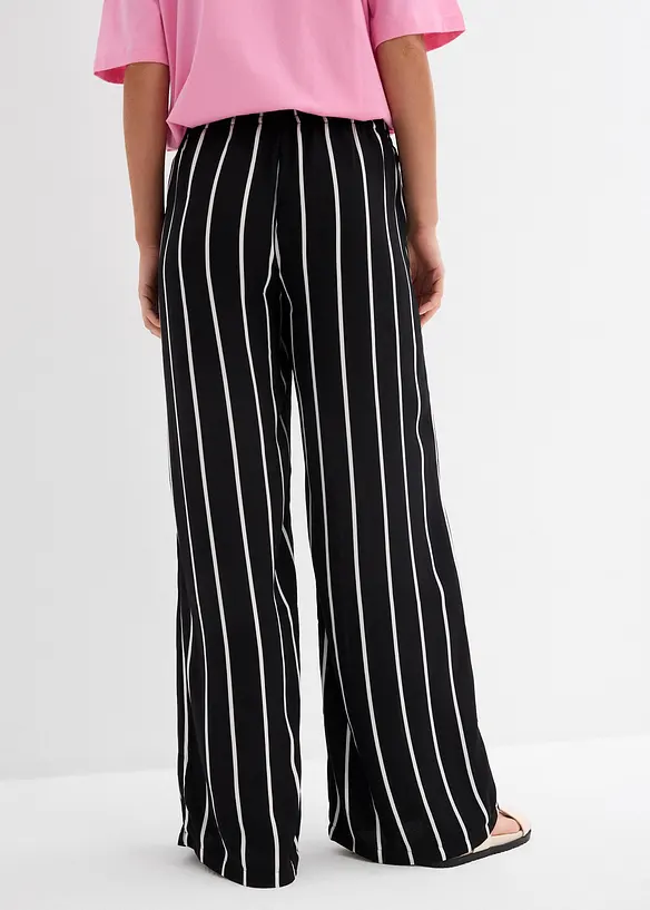 Pantalon large en crêpe léger, bonprix