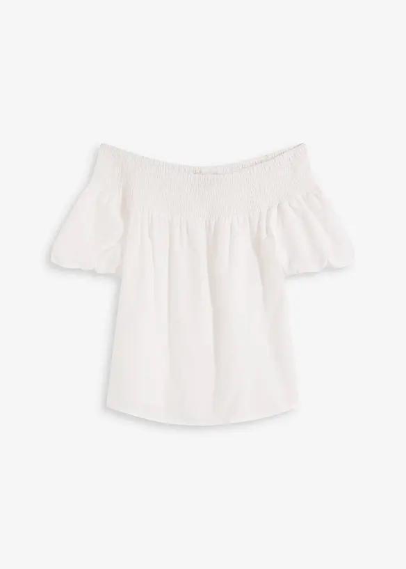 Blouse encolure Bardot, bonprix