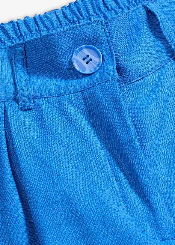 Pantalon palazzo en lin mélangé aérien, bonprix