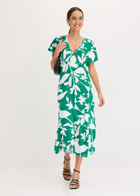 Robe midi à manches papillon, bonprix