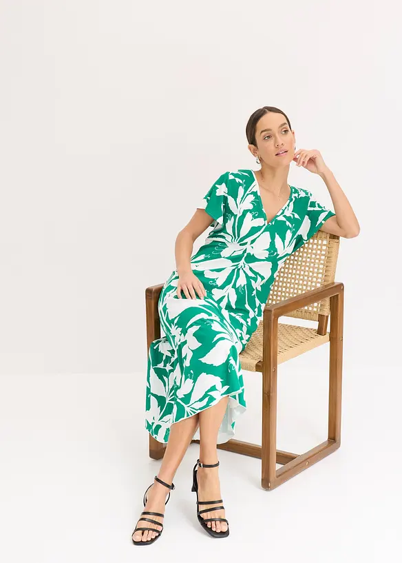 Robe midi à manches papillon, bonprix