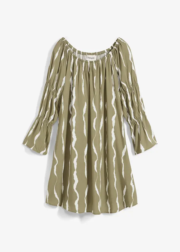 Robe col Bardot en viscose fluide, bonprix