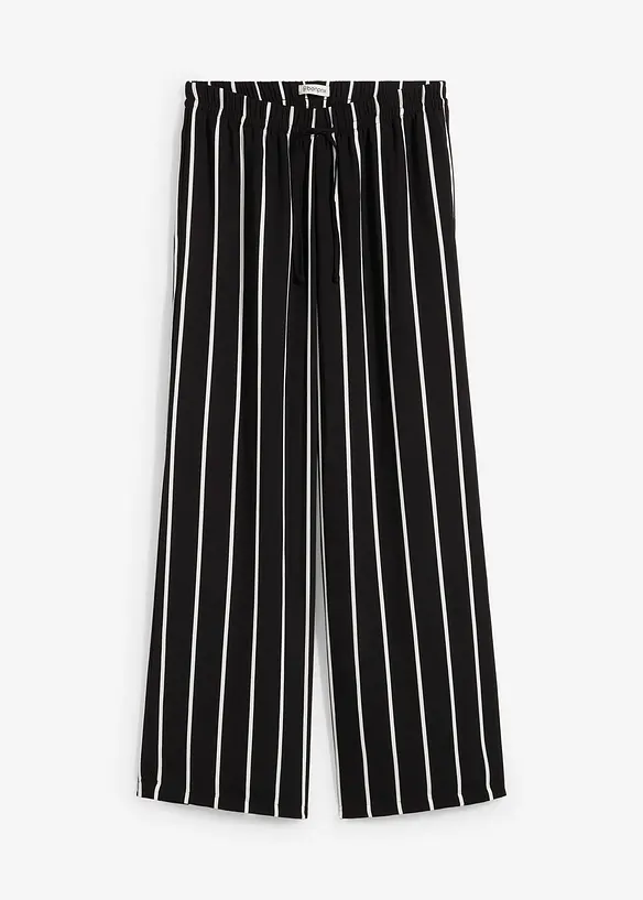 Pantalon large en crêpe léger, bonprix